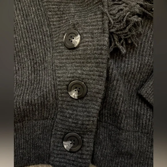 AUTHENTIC $390! 27 Miles Malibu Warner Cardigan in Gravel Grey, SZ Medium. - Picture 5 of 9